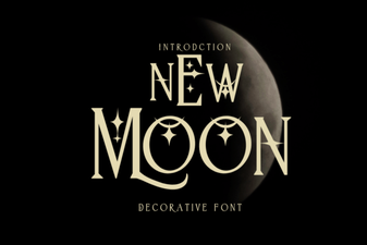 The New Moon Font for Creative Projects