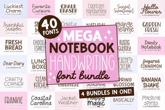 Handwriting Font Bundle for Notebooks & Digital Projects